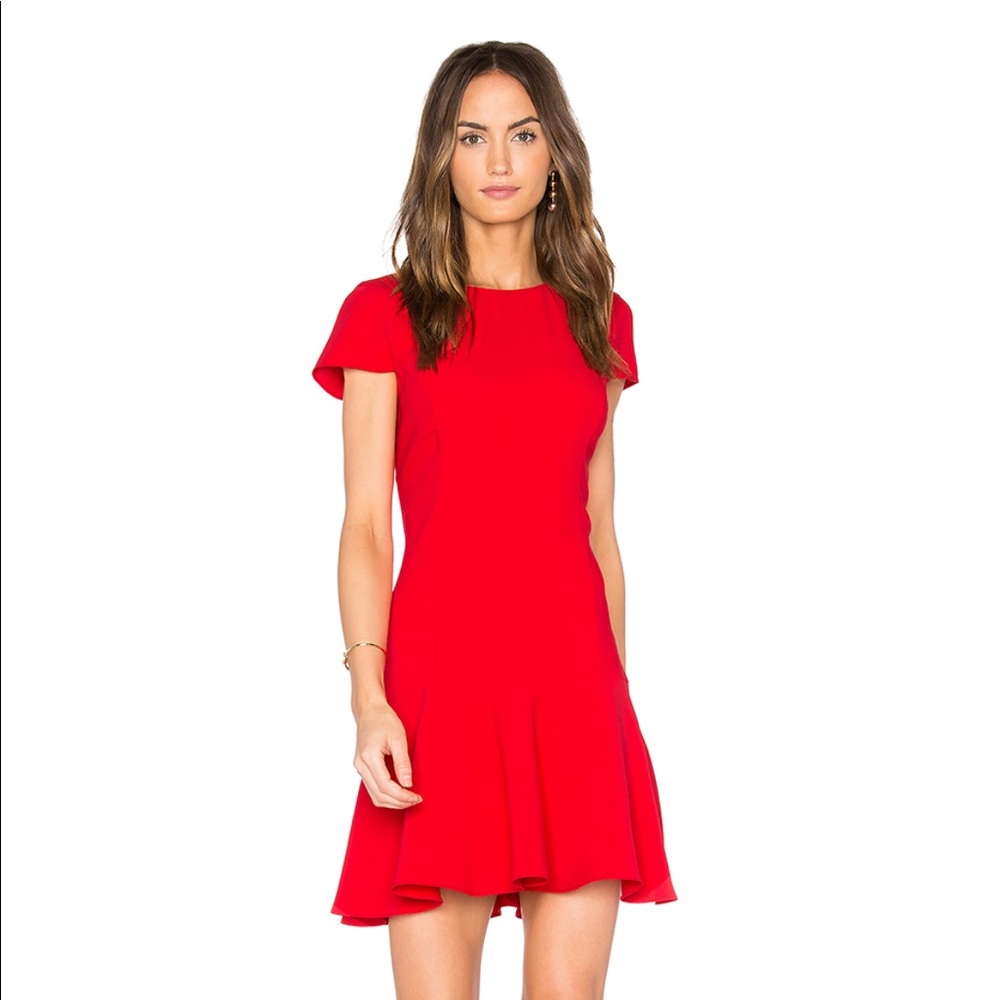 NWOT Amanda Uprichard Hudson minidress in lipstick